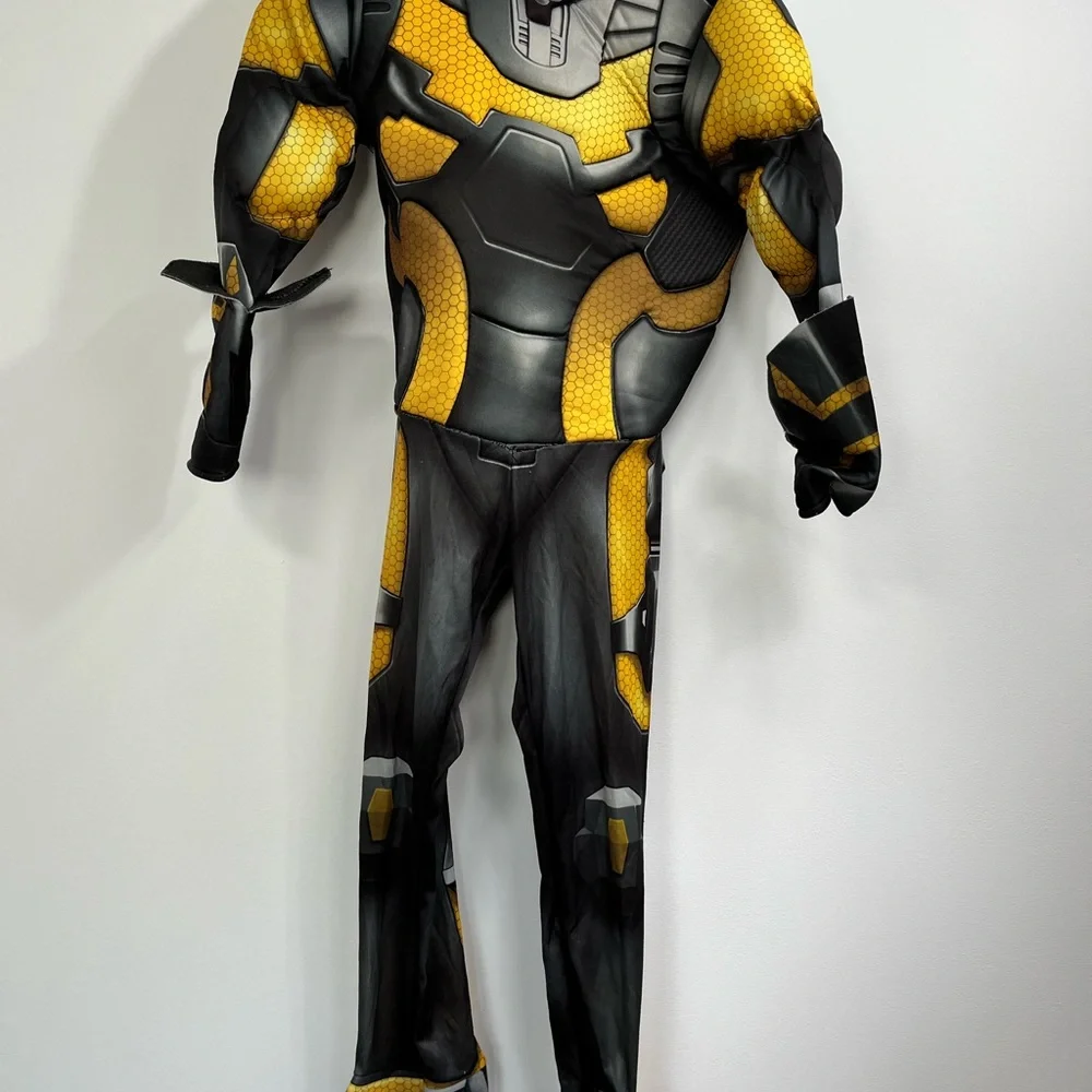 Rubie's Yellowjacket Ant-Man Boys Deluxe Muscle Halloween Costume Size Medium - Picture 2 of 5
